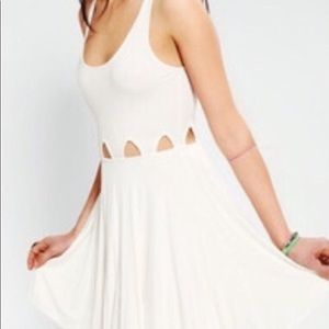 White dress with cut outs